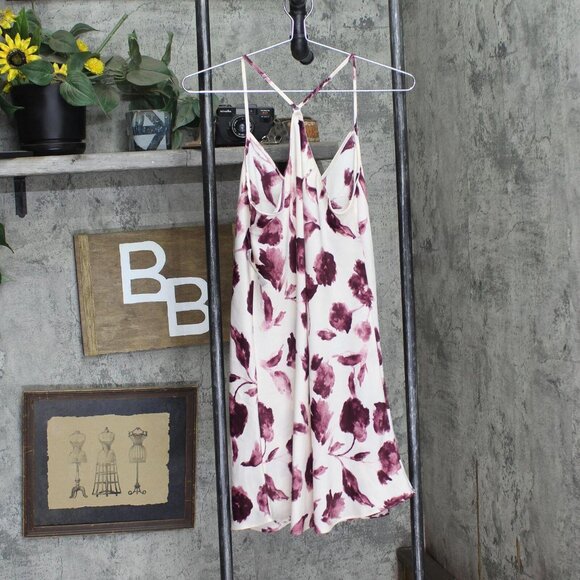 NWT State Of Day Silk Touch Solid Chemise Nightgown Watercolor Floral Pink XS - Picture 3 of 6